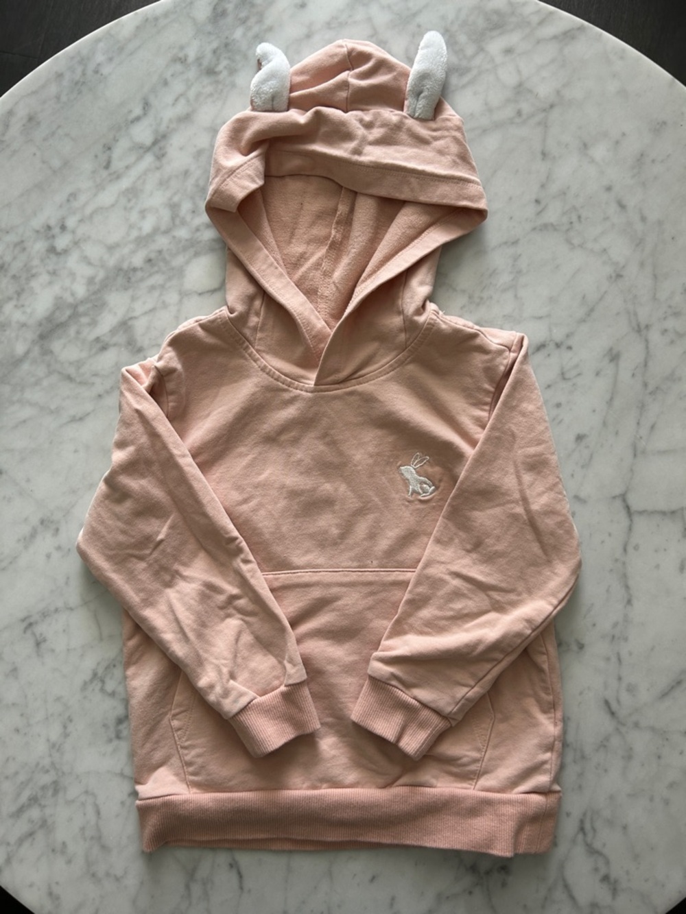 Petit Lem Girls Pink Bunny-Ear Hoodie size 3